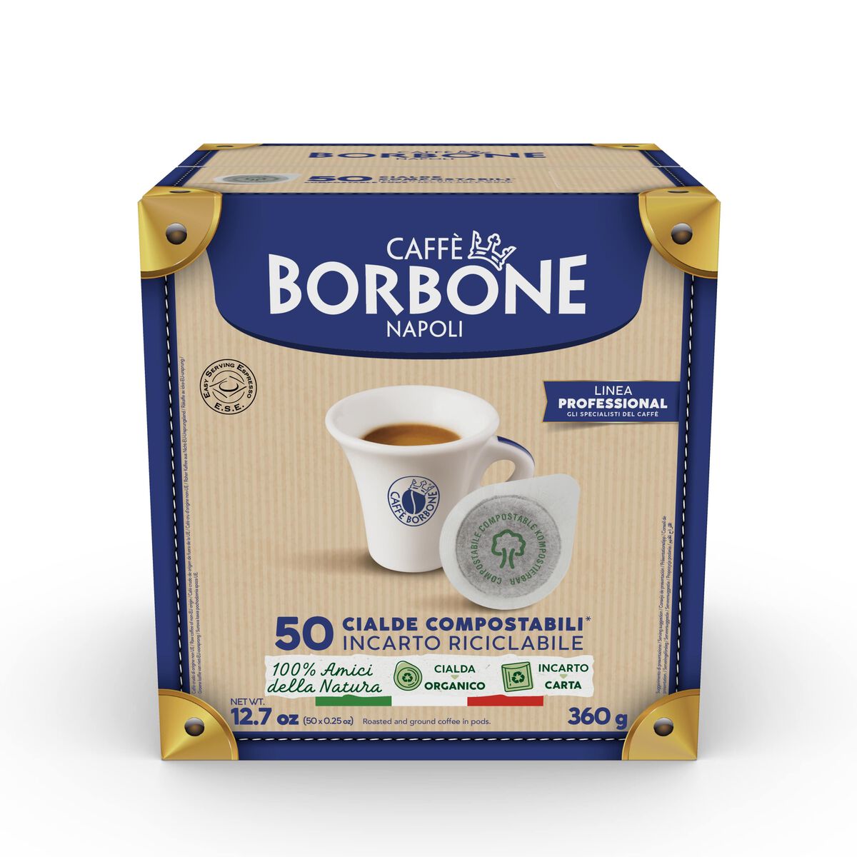 50 BLACK Blend ESE Paper Pods 44 mm Caffè Borbone,