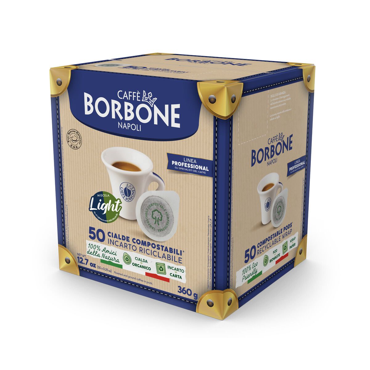 LIGHT blend 50% Blue, 50% Dek - 50 COMPOSTABLE Pods,