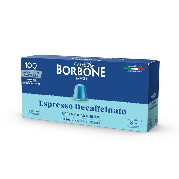 New Aluminum capsules COMPATIBLE with Nespresso®* machines Dek blend,