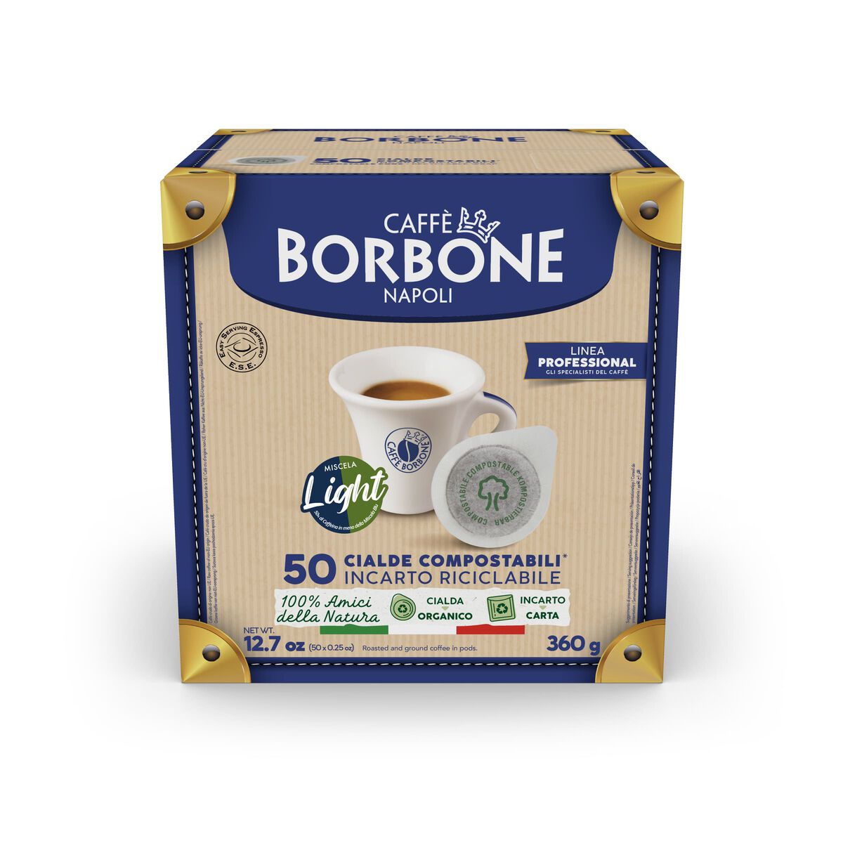 LIGHT blend 50% Blue, 50% Dek - 50 COMPOSTABLE Pods,