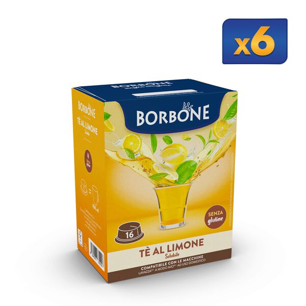 96 Capsules Lemon Tea Flavor For Instant Drink Caffè Borbone,