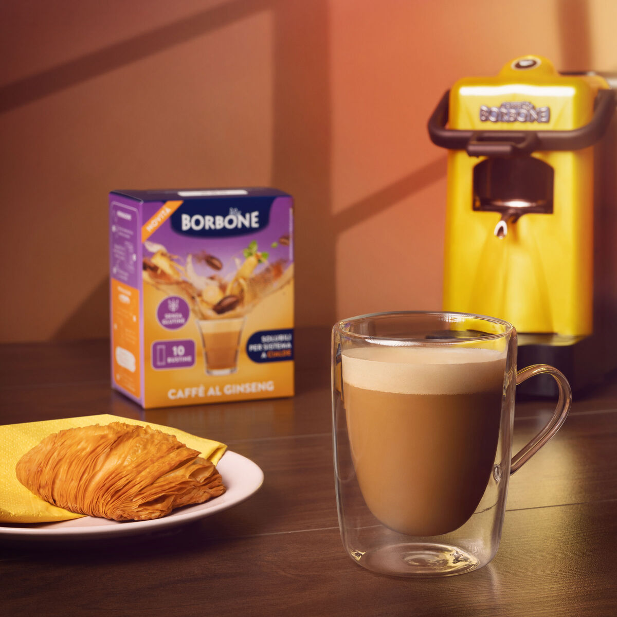 10 STICK PREPARATO SOLUBILE PER CAFFÈ AL GINSENG,