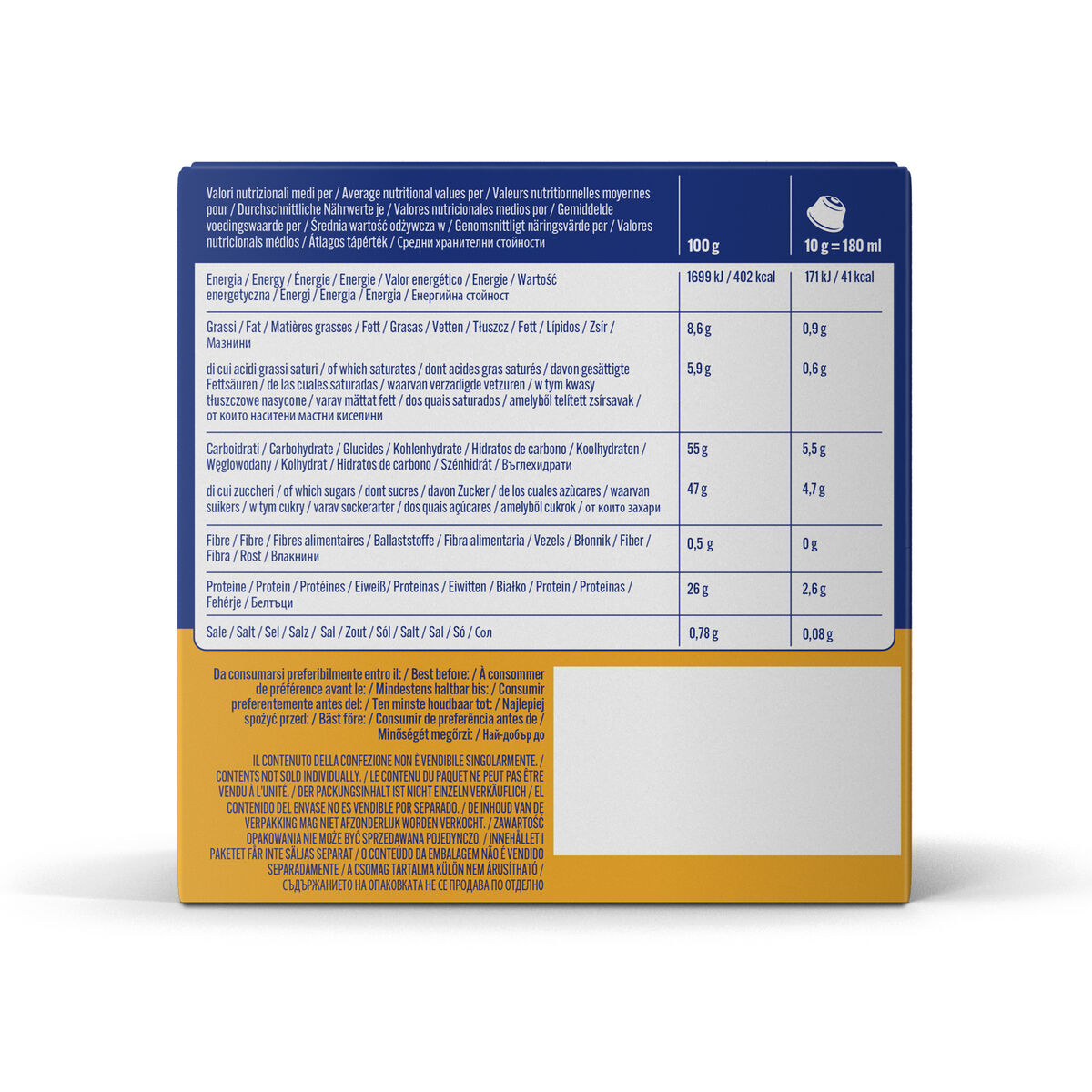 16 Capsules Borbone For Soluble Beverage Café con Leche,
