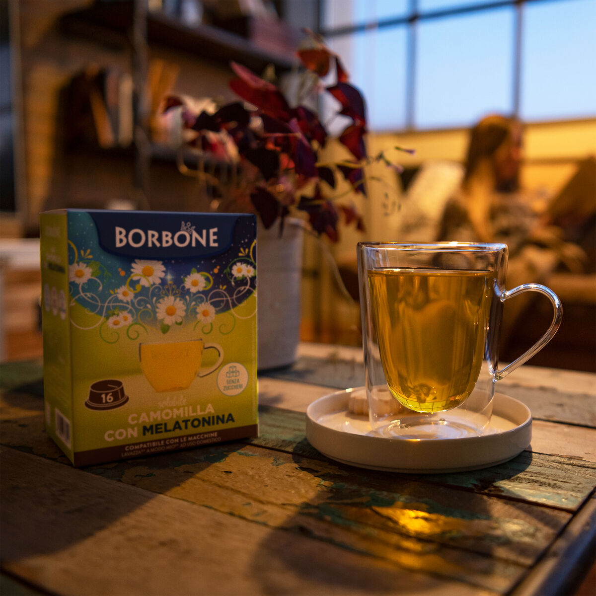 16 Capsules Borbone For Soluble Beverage CHAMOMILE AND MELATONIN,