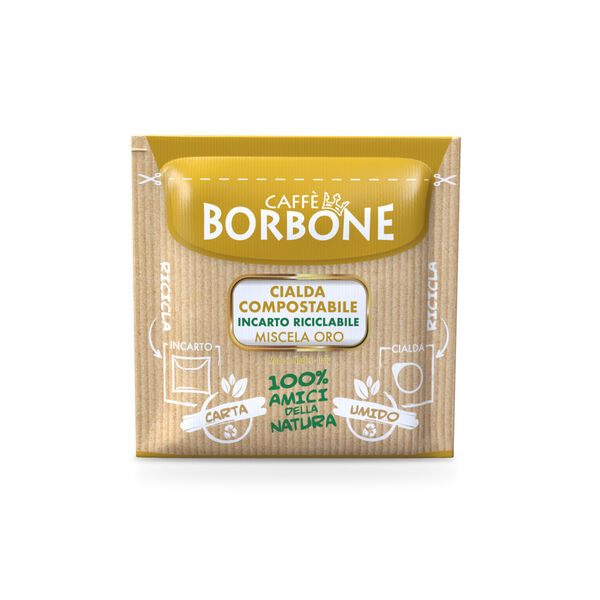Cialde ESE 44mm Caffè Borbone COMPOSTABILI con Incarto RICICLABILE miscela Oro null