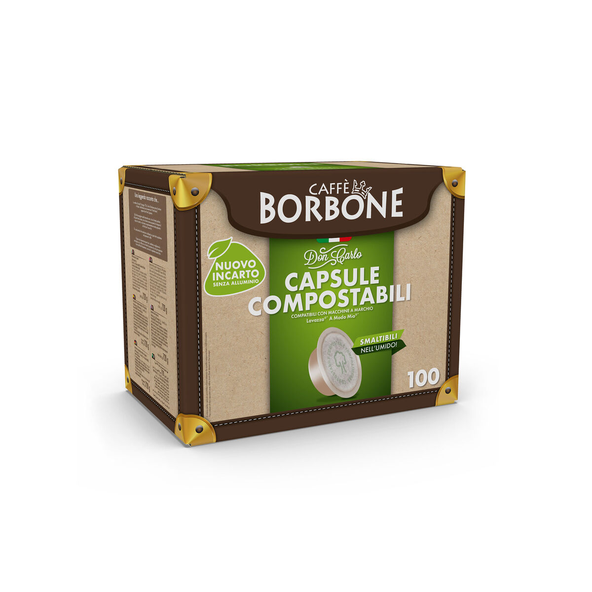 100 GOLD Blend Capsules COMPOSTABLE and COMPATIBLE Borbone Don Carlo,