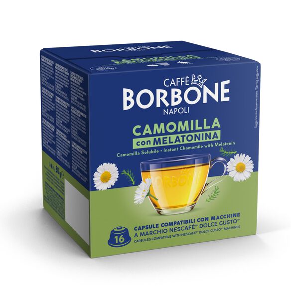 16 Capsules Borbone For Soluble Beverage CHAMOMILE AND MELATONIN,