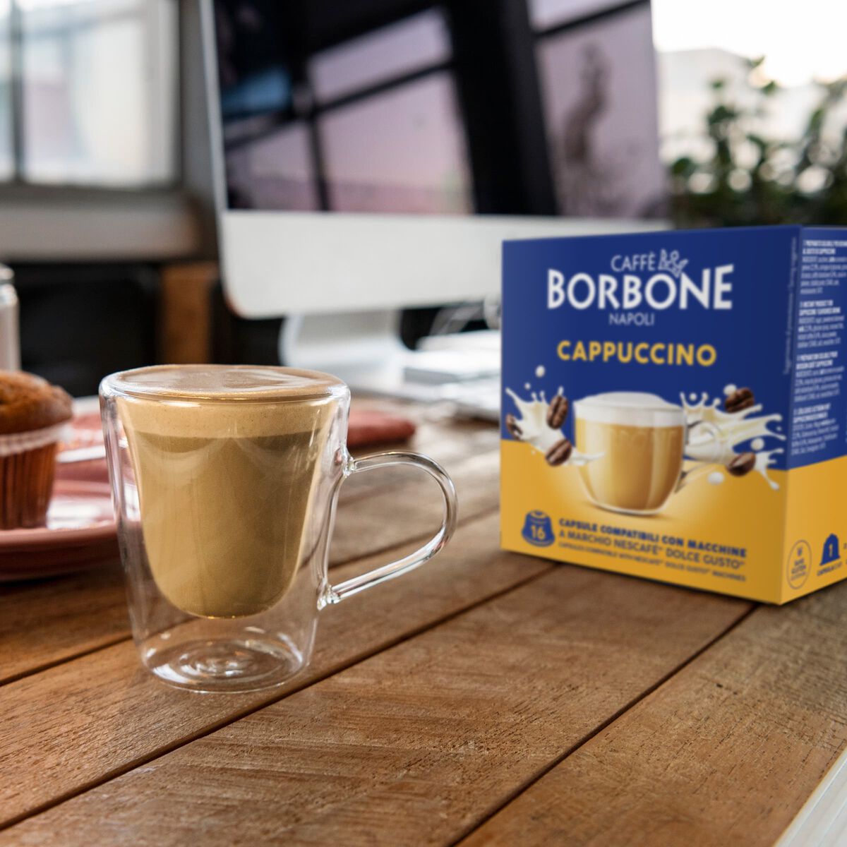 16 Capsules Borbone CAPPUCCINO for Soluble Beverage Cappuccino Flavor,