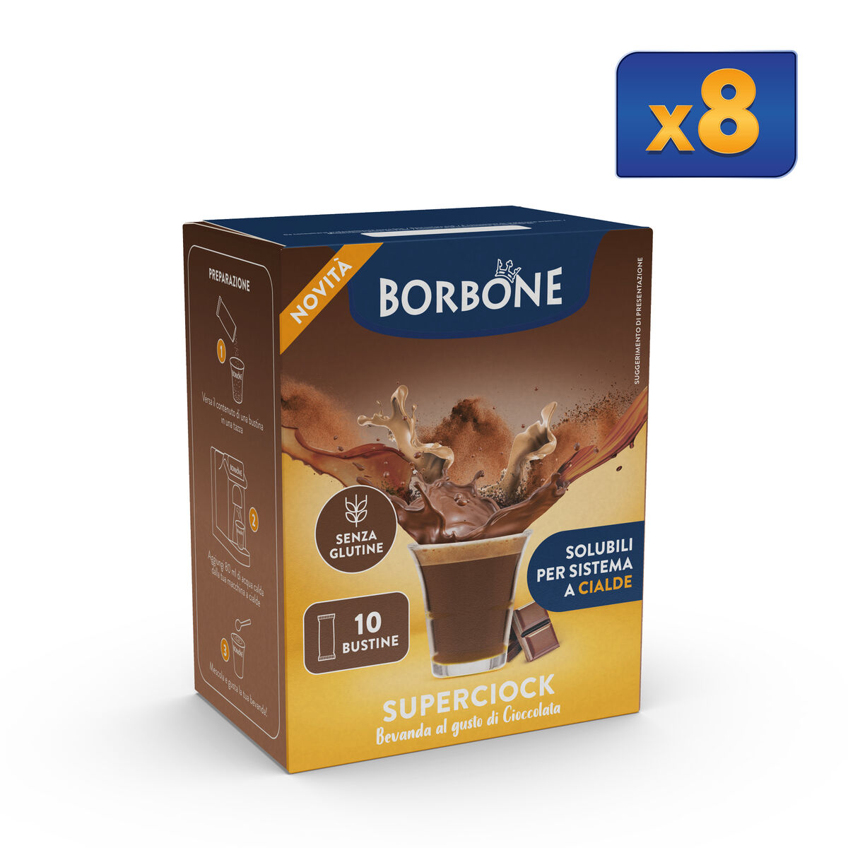 80 STICK INSTANT PREPARATION FOR "SUPERCIOCK" CHOCOLATE FLAVORED DRINK,