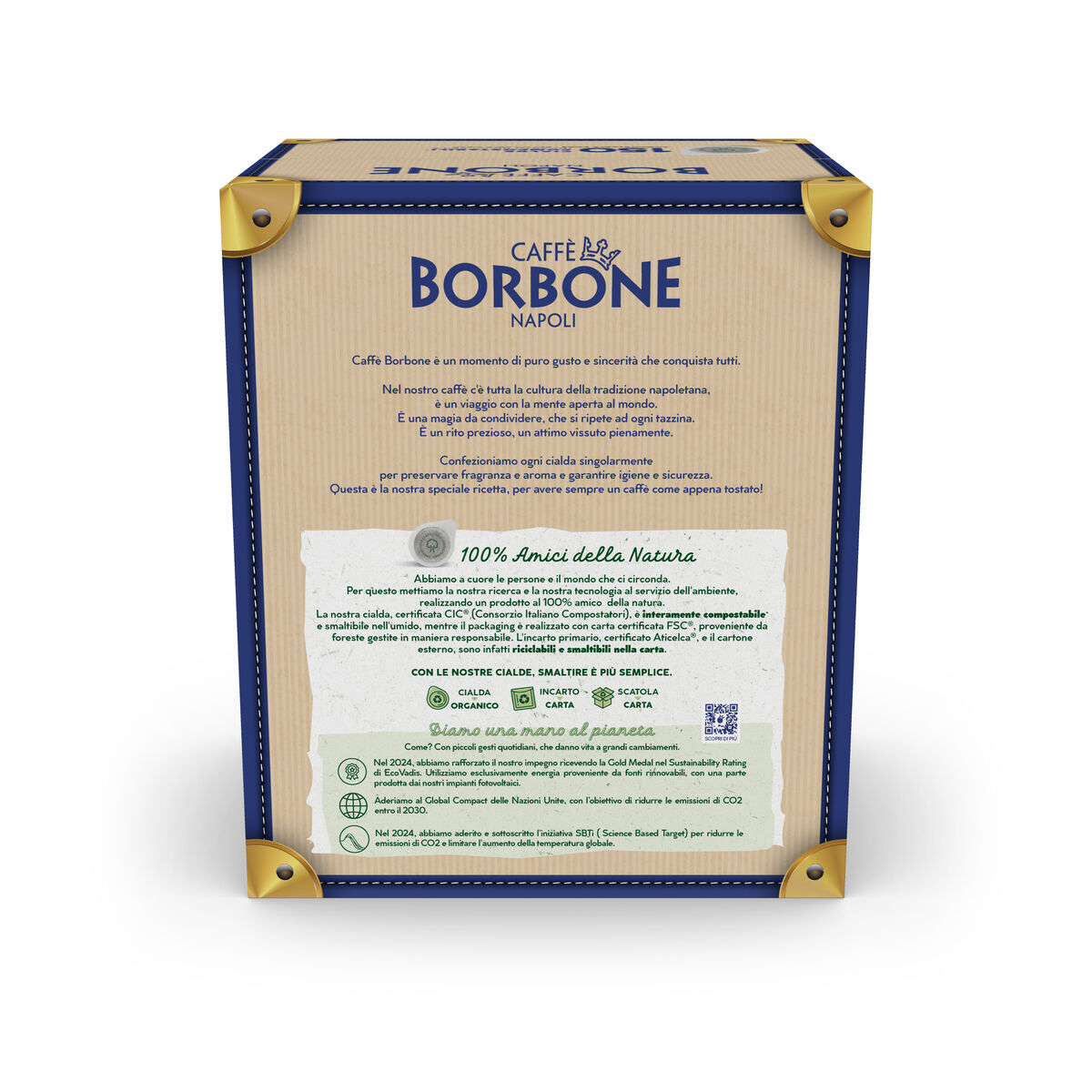 150 BLACK Blend ESE Paper Pods 44 mm Caffè Borbone,