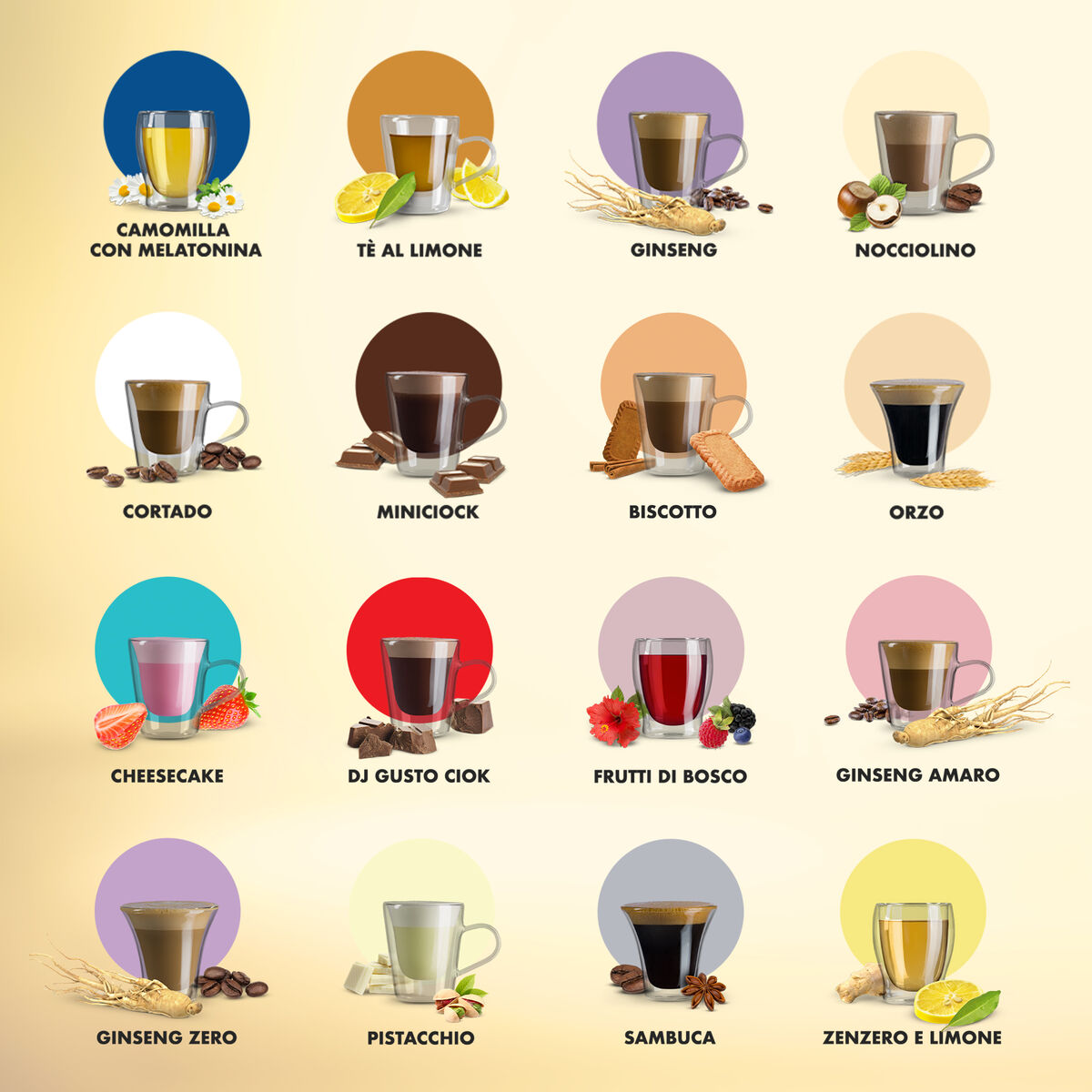 96 Capsules Chamomile And Melatonin Caffè Borbone For Soluble Beverage,
