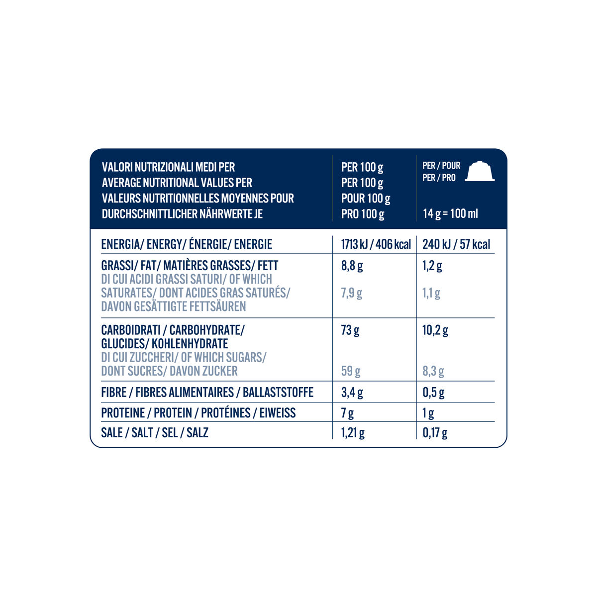 16 Borbone BISCOTTONE Capsules For Soluble Beverage Cappuccino And Biscuit Flavor,