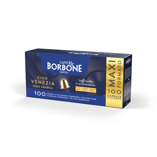 New 100 Aluminum capsules COMPATIBLE with Nespresso®* machines Ciao Venezia blend,