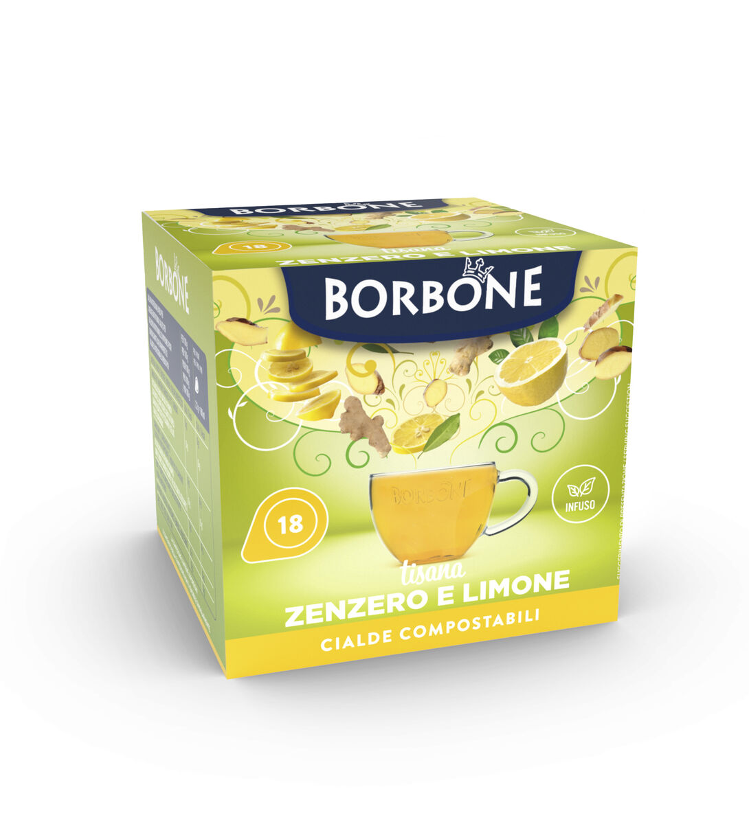 Cialde ESE 44 mm Borbone tisana zenzero e limone
