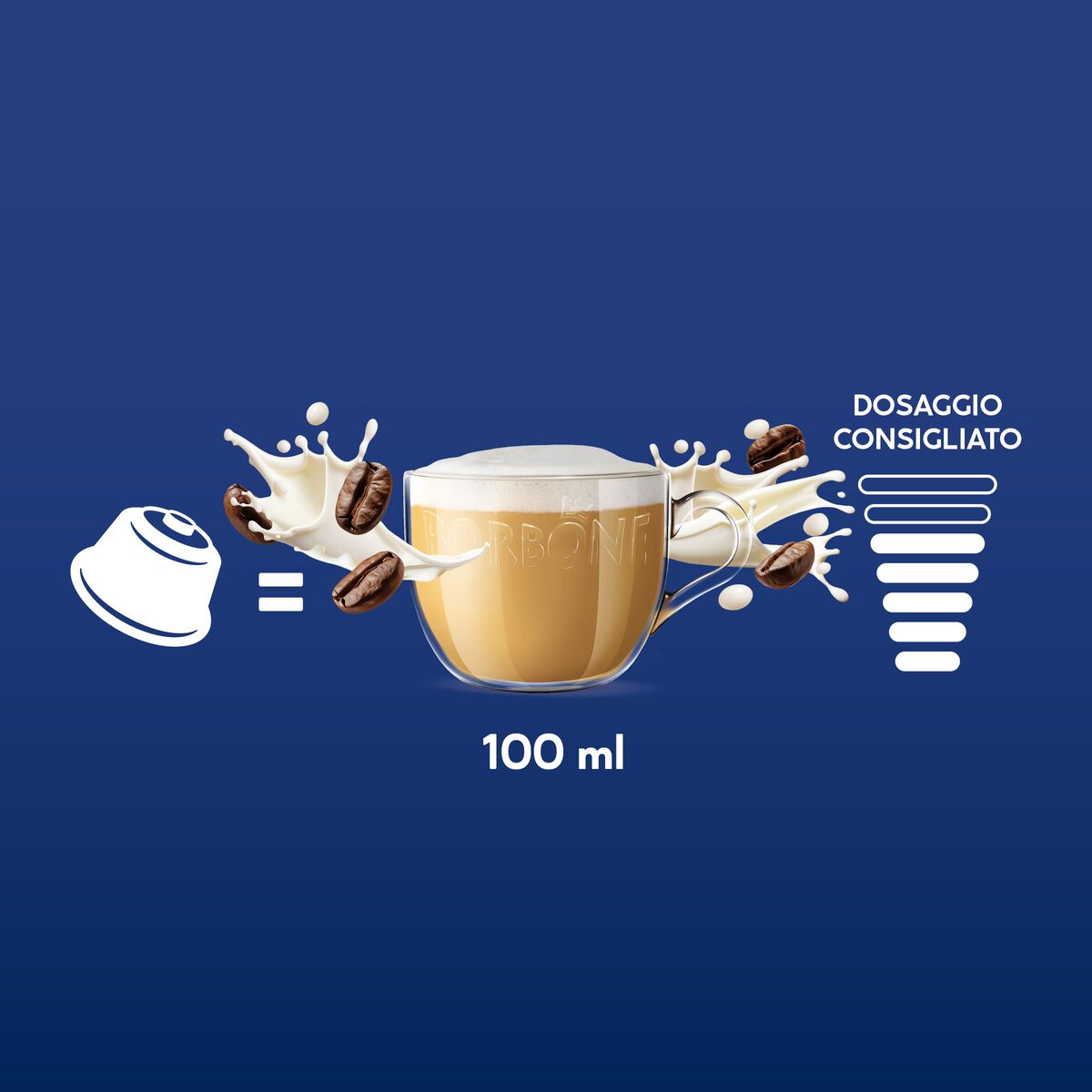 16 Capsules Borbone CAPPUCCINO for Soluble Beverage Cappuccino Flavor,