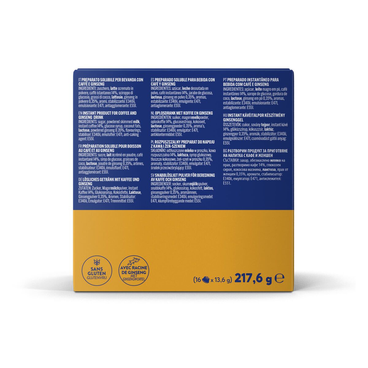 16 FLAVORED SUPERGINSENG Capsules Compatible with coffee machines Nescafè®* Dolce Gusto®*,