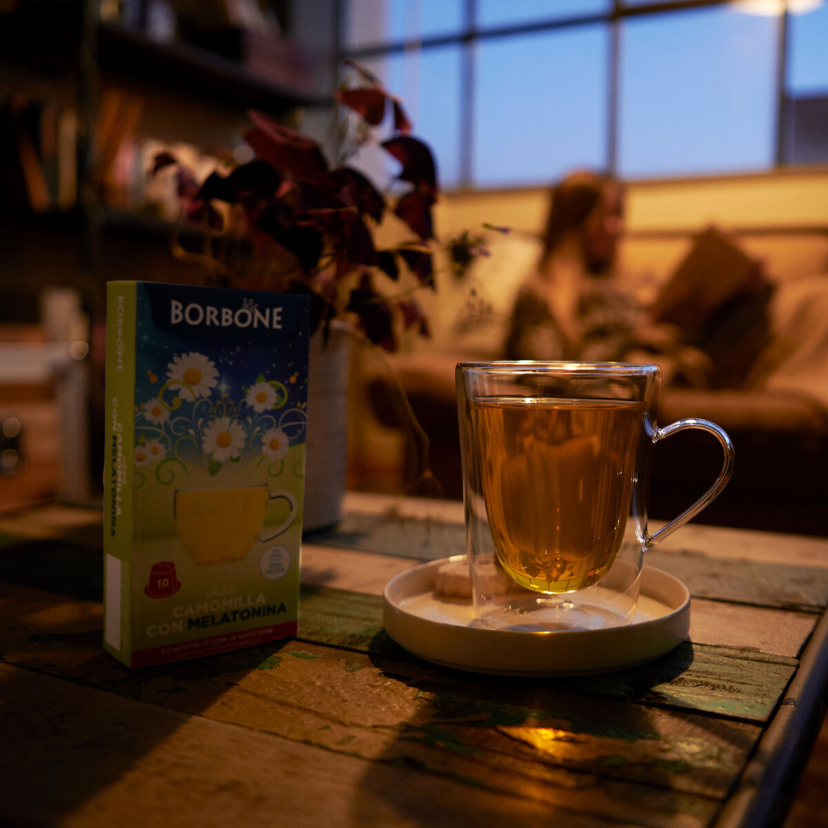10 Capsules Borbone For Soluble Beverage CHAMOMILE AND MELATONIN,