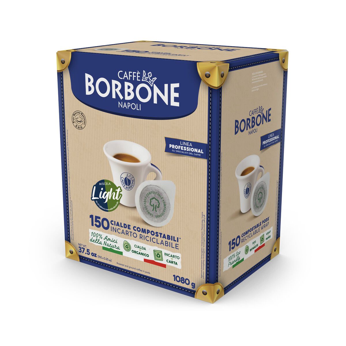 LIGHT blend 50% Blue, 50% Dek - 150 COMPOSTABLE Pods,