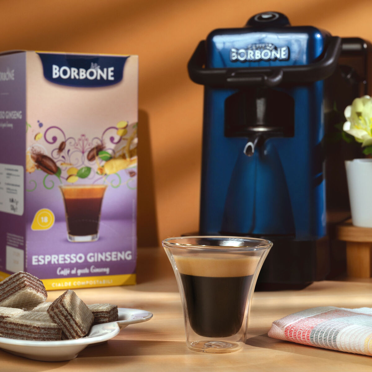 72 Coffee With Ginseng Pods Caffe' Borbone,