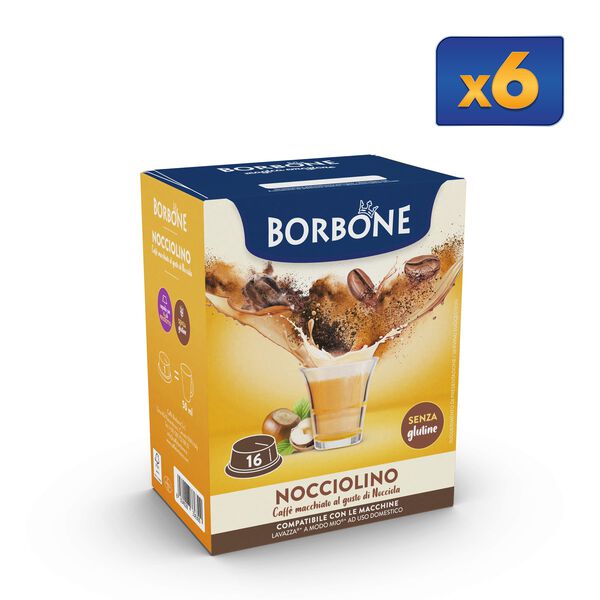 96 Capsules Hazelnut Caffè Borbone For Soluble Beverage,