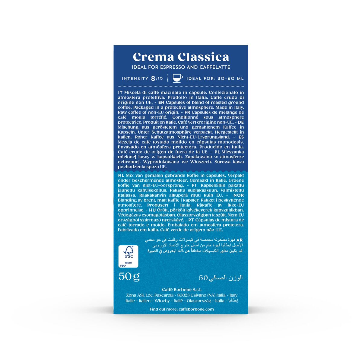 New 100 Aluminum capsules COMPATIBLE with Nespresso®* machines Crema Classica blend,