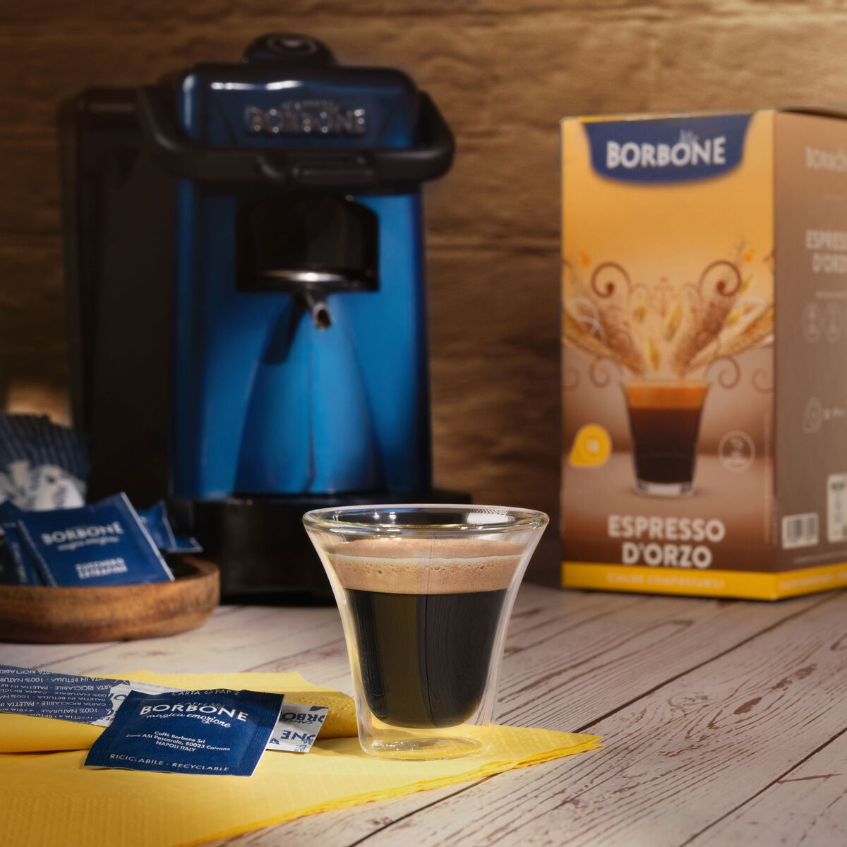 72 Barley Espresso Paper Pods Caffè Borbone,