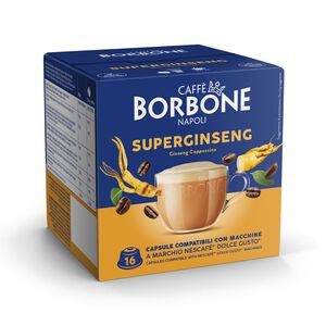 16 FLAVORED SUPERGINSENG Capsules Compatible with coffee machines Nescafè®* Dolce Gusto®*,