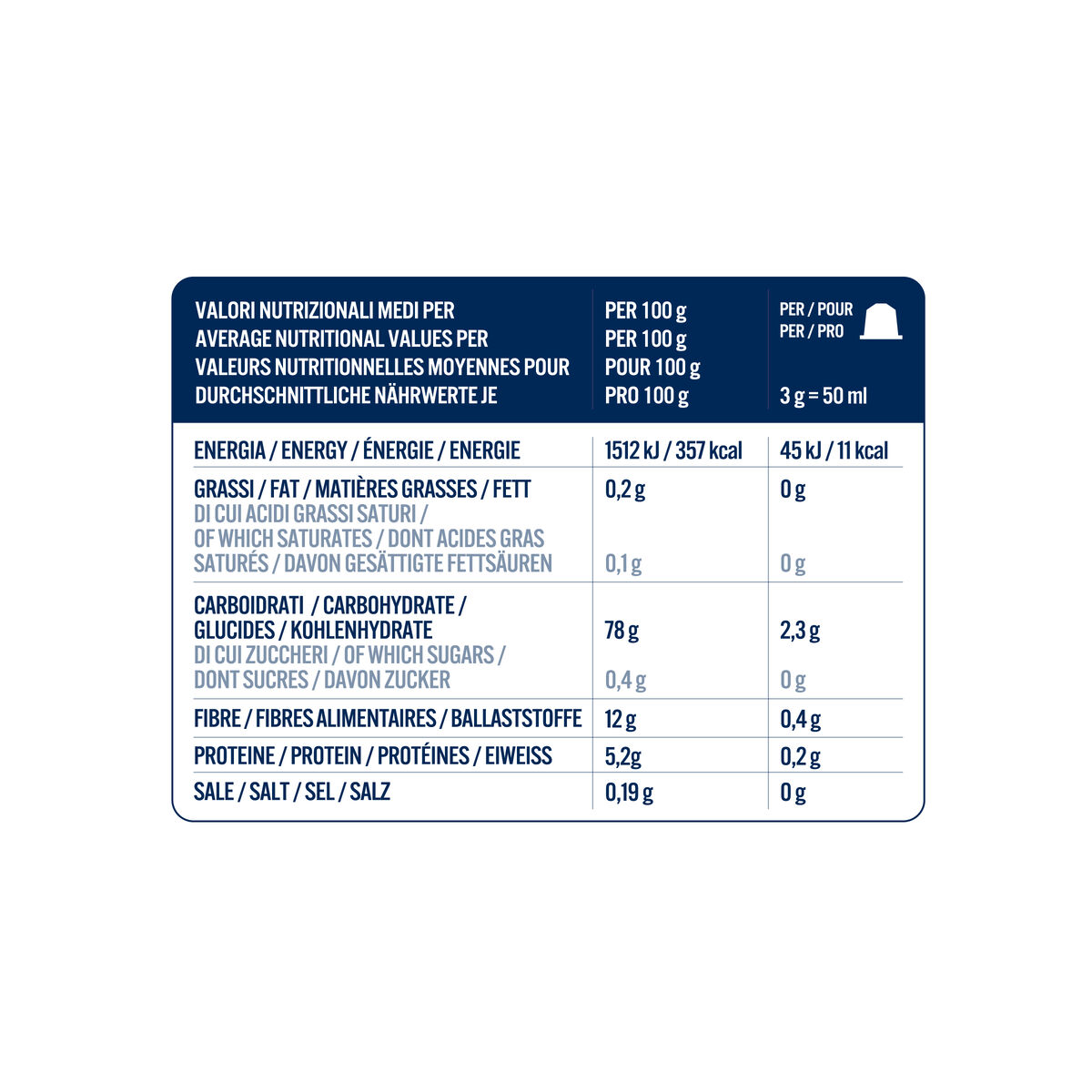 10 Capsules Borbone For INSTANT BARLEY,