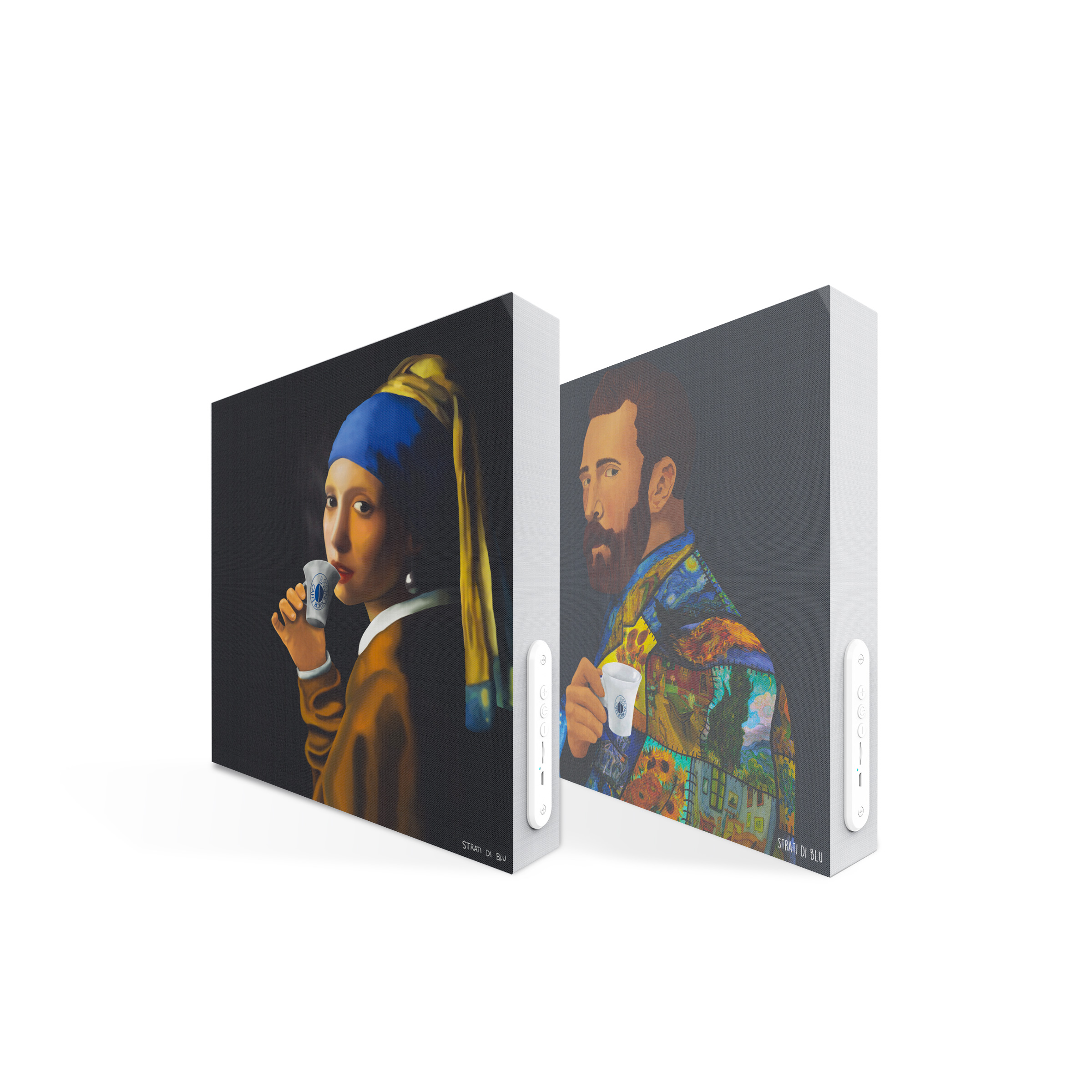 Quadri Speaker Bluetooth - Coppia 1 - Vangogh + Ragazza con turbante - -