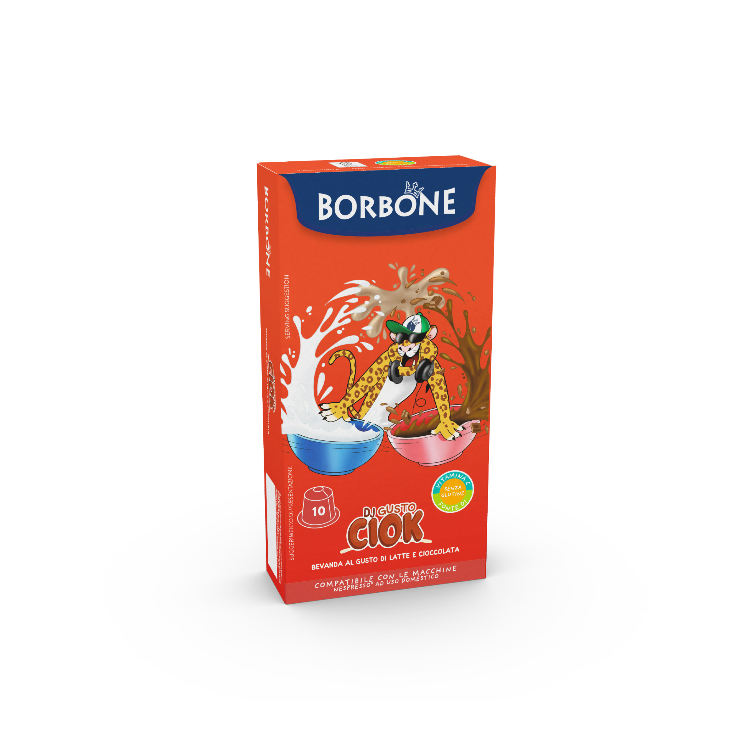 10 Capsule Borbone “DJ GUSTO CIOCK” - Latte e Cioccolato - - 10