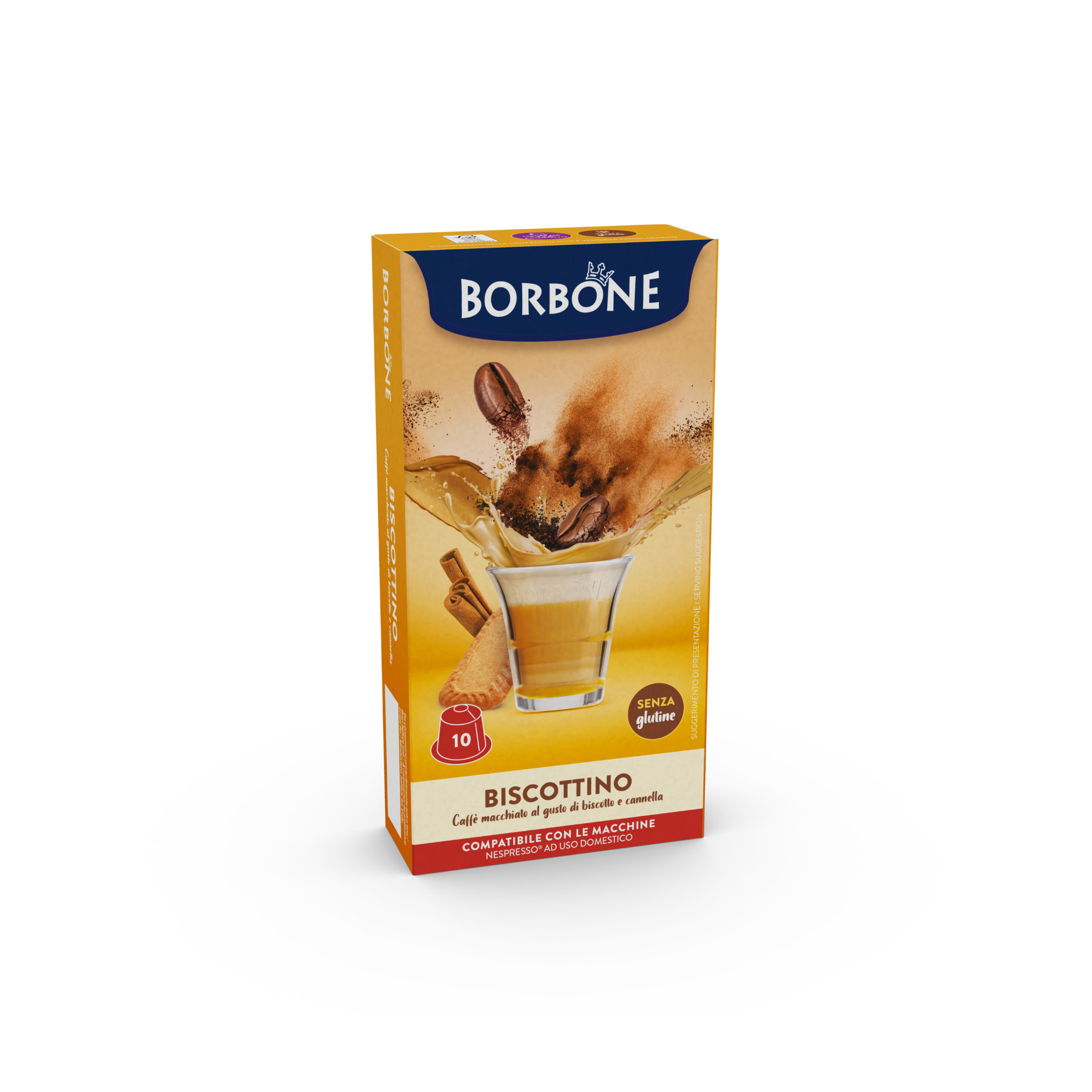 10 CAPSULE Borbone Per Bevanda Solubile BISCOTTINO - - 10