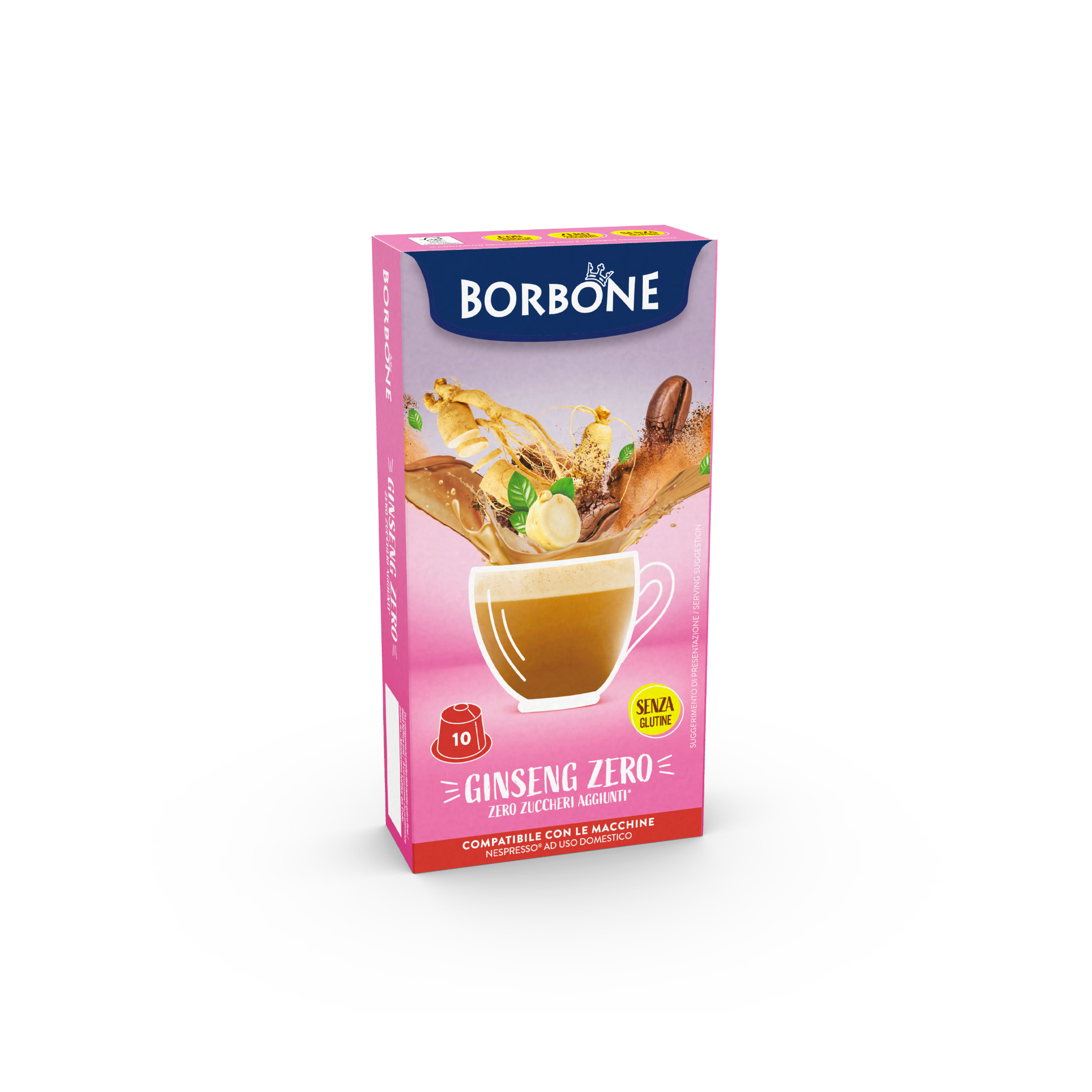 10 Capsule Borbone Per Bevanda Solubile GINSENG ZERO - - 10