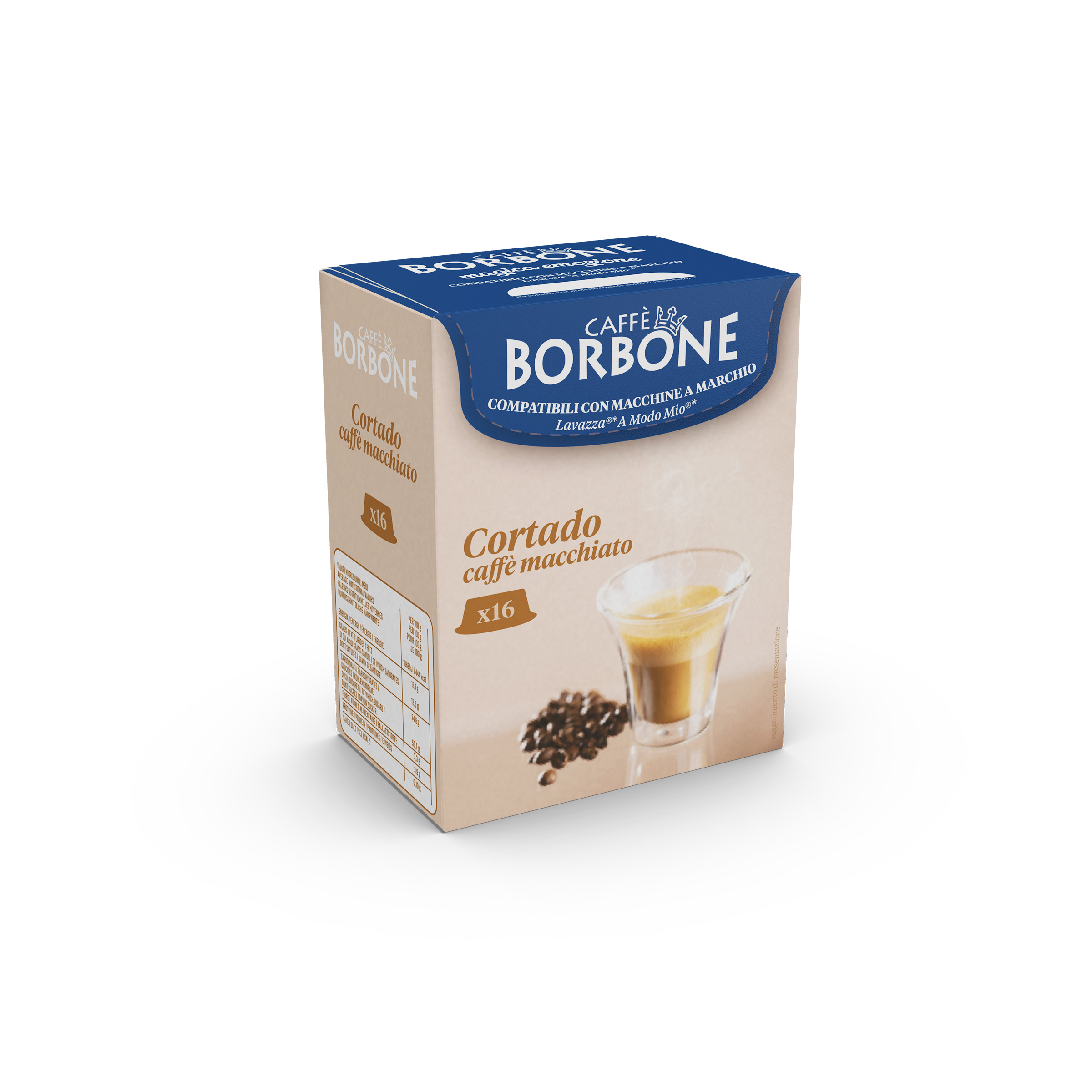 16 Capsule Borbone Compatibili al gusto CORTADO - CAFFE MACCHIATO - - 16