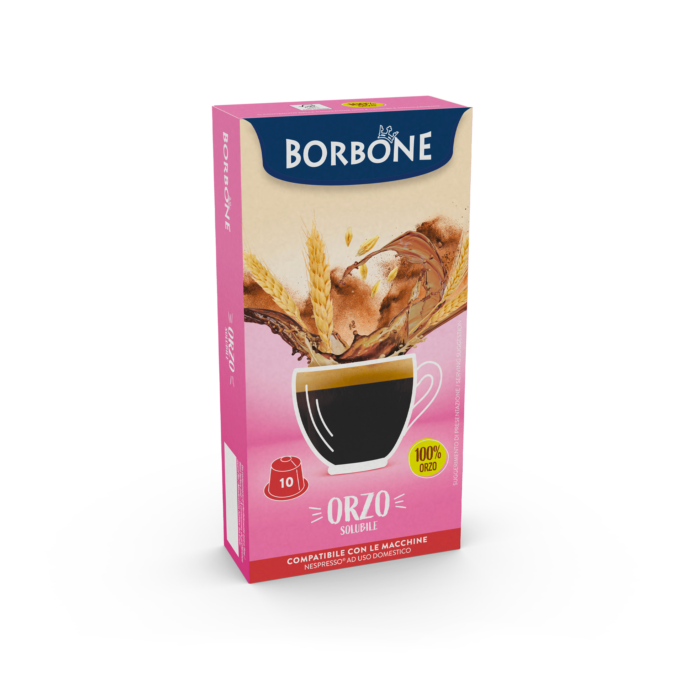 10 Capsule Borbone Compatibili con macchine ad uso domestico Nespresso®* al gusto ESPRESSO D'ORZO - - 10