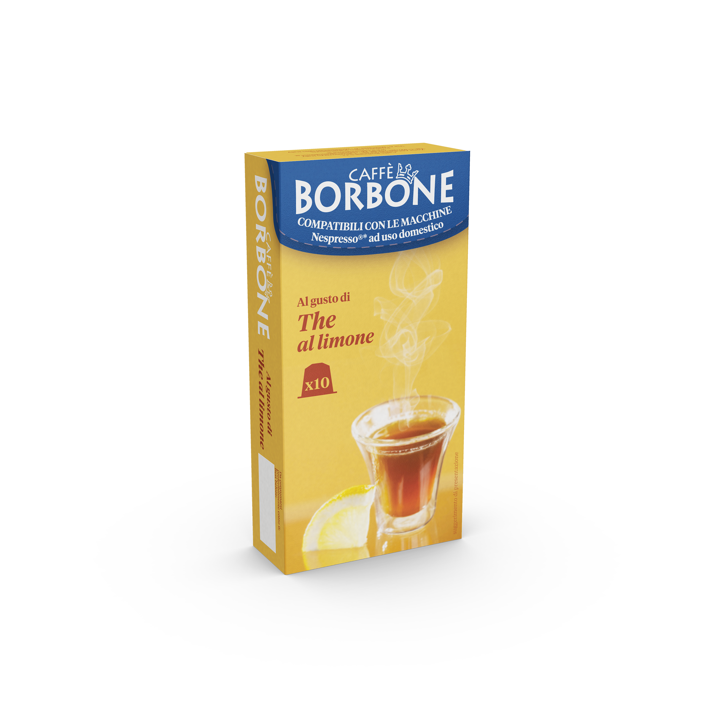 10 Capsule Borbone Compatibili con macchine ad uso domestico Nespresso®* AL GUSTO DI THE AL LIMONE - - 10